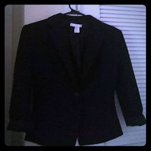 Black dressup one button jacket